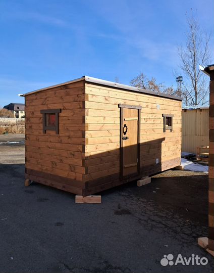Мобильная баня готовая из бруса