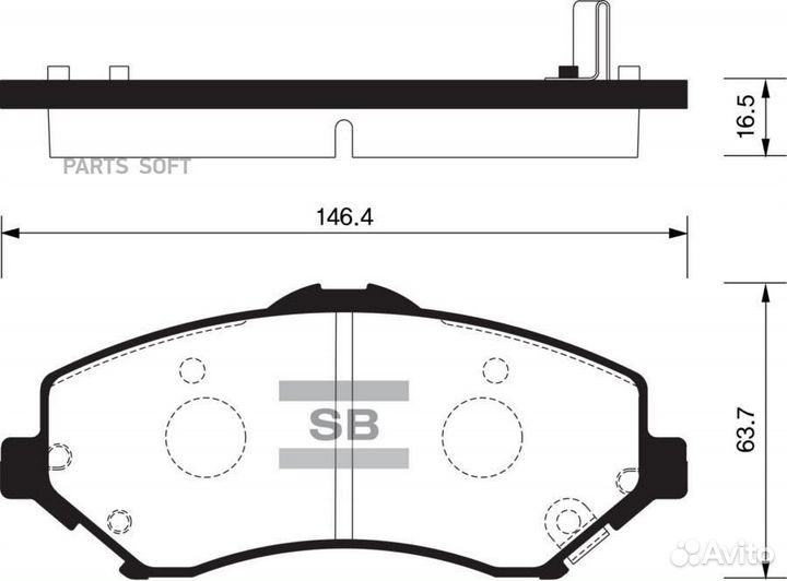 Sangsin brake SP2185 SP2185 колодки дисковые п.\ J