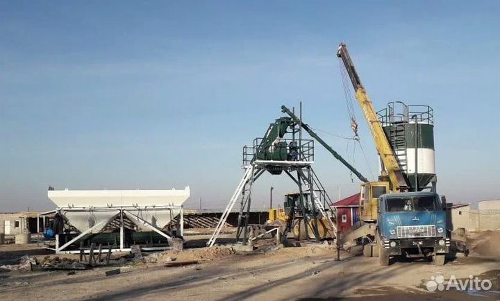 Бетонный завод скиповый 90 м3