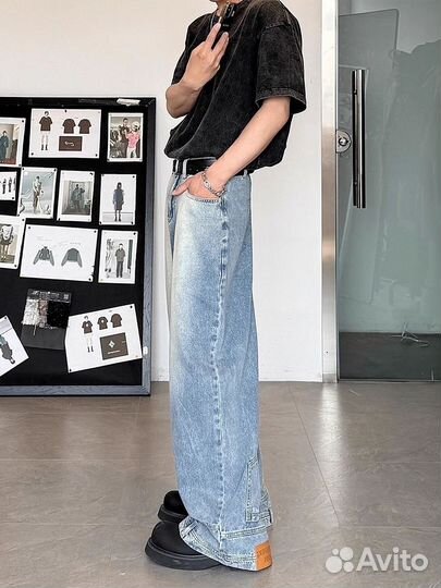 Винтажные джинсы широкие