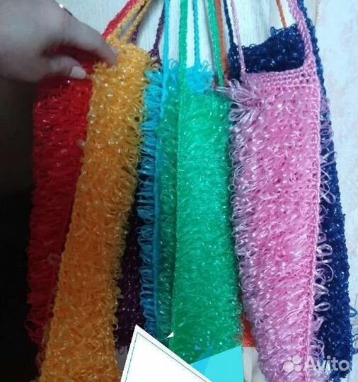 Мочалка ручной работы для бани