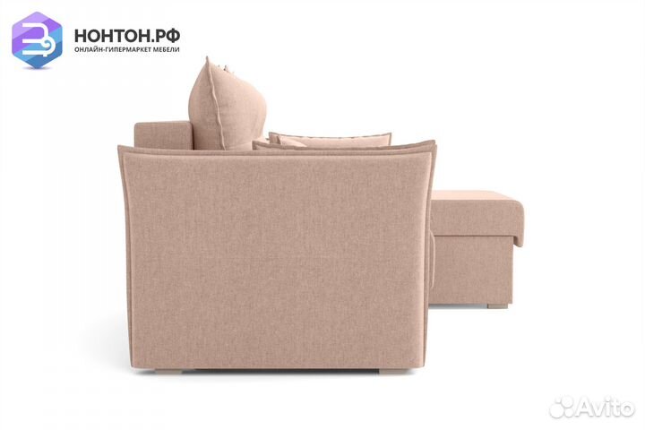 Диван угловой еврокнижка Бруклин бежевый