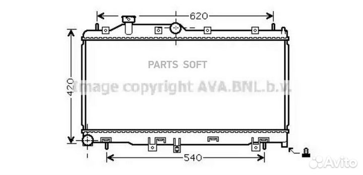Радиатор охлаждения Субару XV 2012
