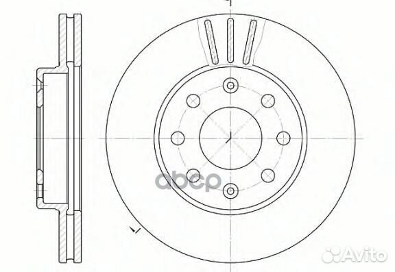 Торм.диск пер.вент.236x20 4 отв. 6655.10 Remsa