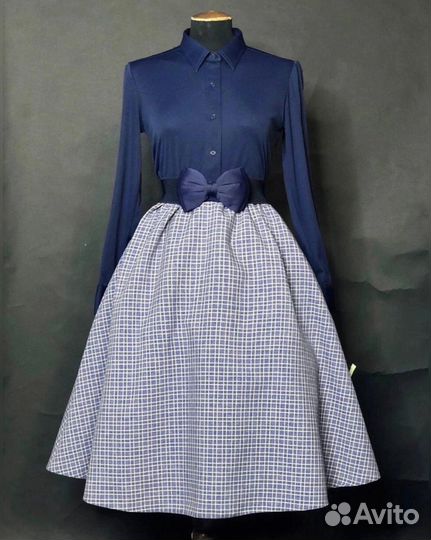 Ретро пинап платье с пышной юбкой