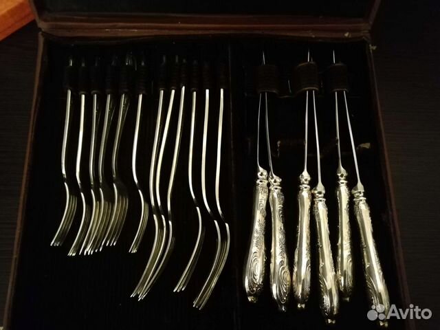 Мельхиоровый набор СССР. Вилки и ножи