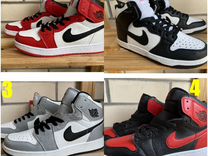 Мужские кроссовки Nike Air Jordan красные с чёрным