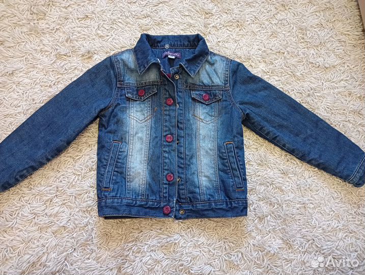 Джинсовая куртка утепленная 116