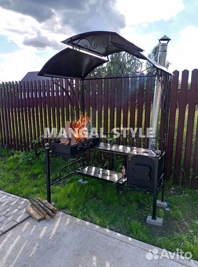 Мангал с крышей
