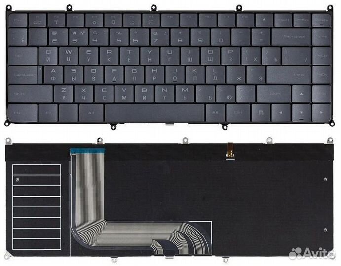 Клавиатура для Dell Adamo 13 черная с подсветкой