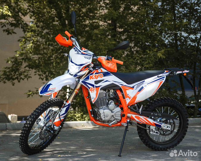 Мотоцикл кроссовый kayo T4 250 enduro оранжевый