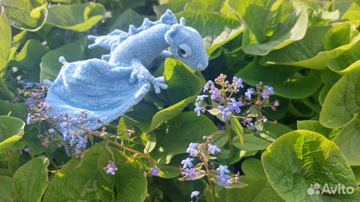 Дракон вязаный игрушка мягкая