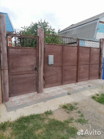 Ворота с калиткой распашные бу
