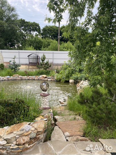 Строительство прудов, каскадов из природного камня