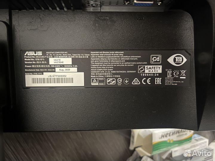 Монитор игровой asus VA27EHE 27