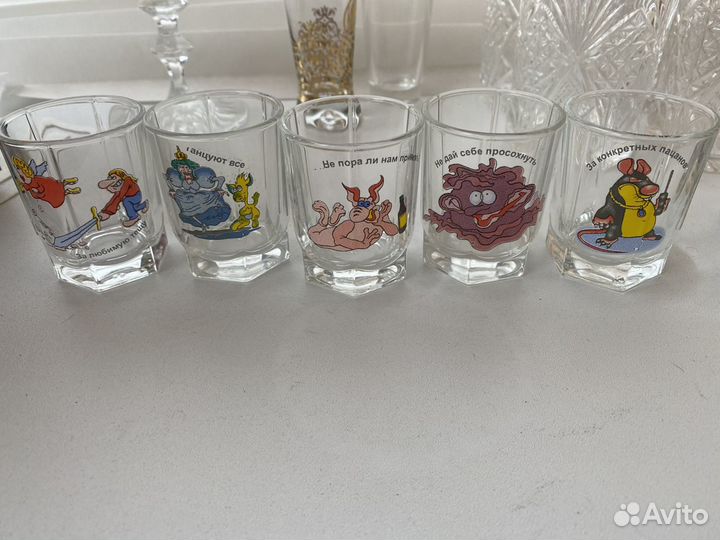 Рюмки, стаканы