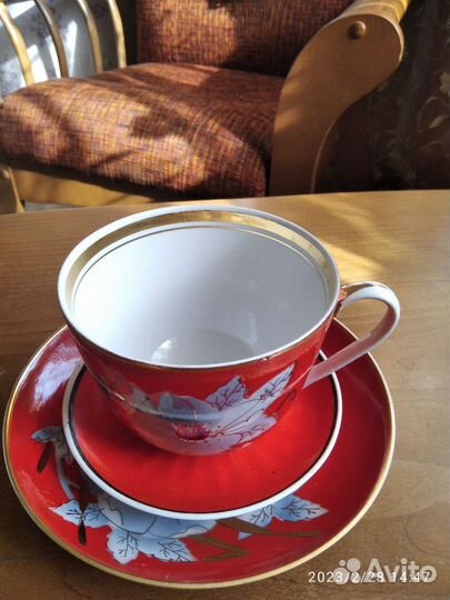 Чашка с блюдцем фарфор.ссср