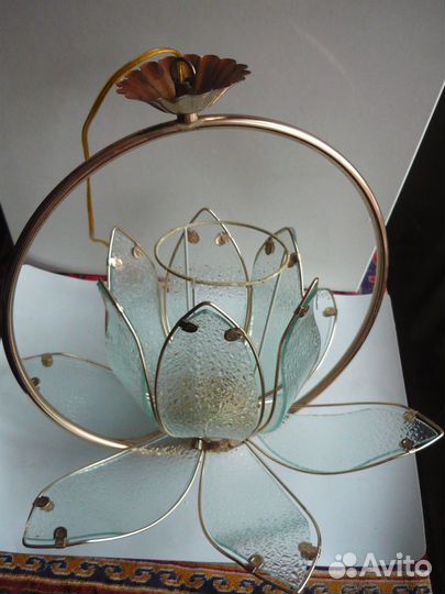 Светильник-люстра Цветок,стекло СССР