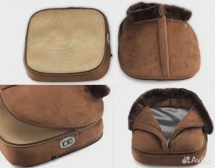 Электрогрелка-массажер 2 в 1 для ног с подогревом