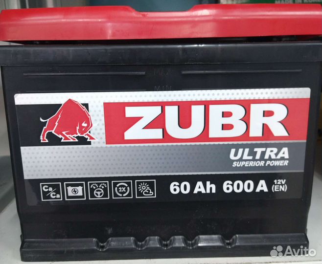Аккумулятор 6ст - 60 Zubr Ultra п/п