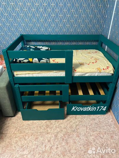 Выдвижная детская кровать