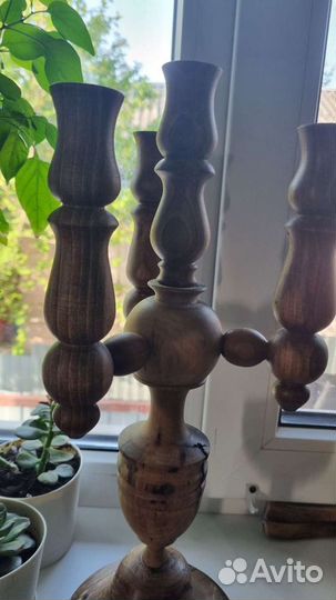 Подсвечник деревянный