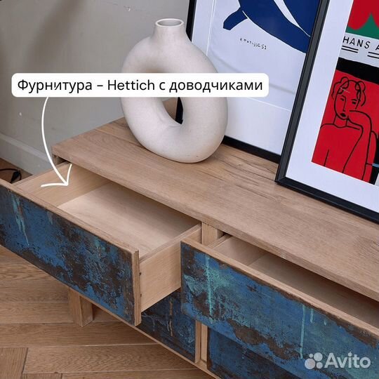 Комод из массива тика и дуба из лодок с о. Бали