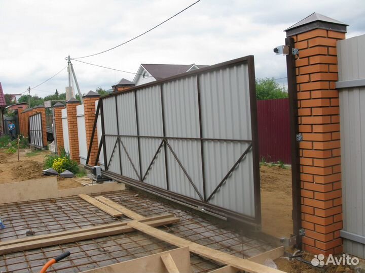 Откатные (сдвижные) ворота Установка Ремонт