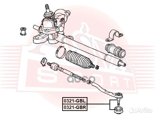 Наконечник рулевой 0321GBR asva