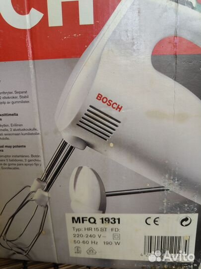 Миксер Bosch MFQ 1931, 190W, 50-60 Hz