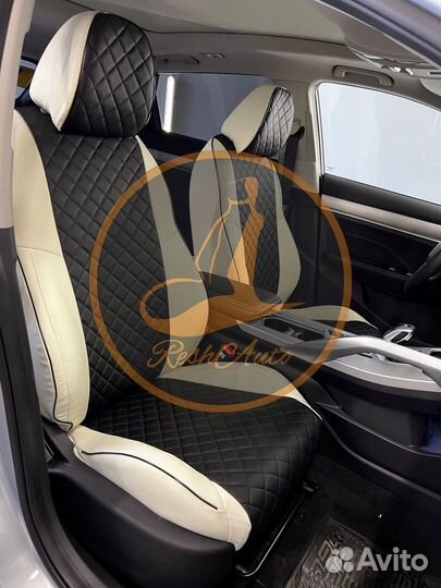Авточехлы ромб из экокожи