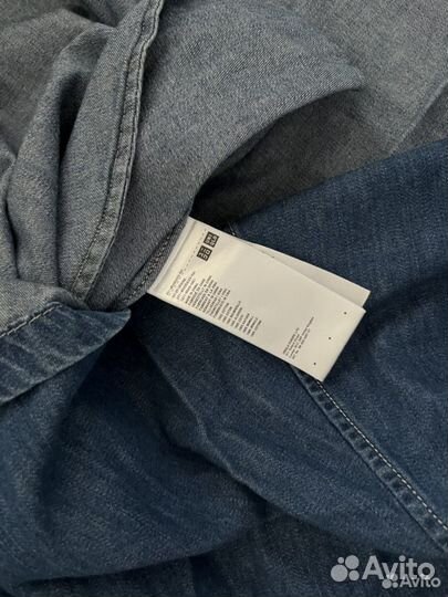 Uniqlo новое джинсовое платье рубашка S 42 44