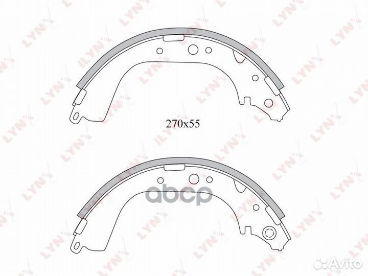 Колодки тормозные барабанные зад BS7517 LYN