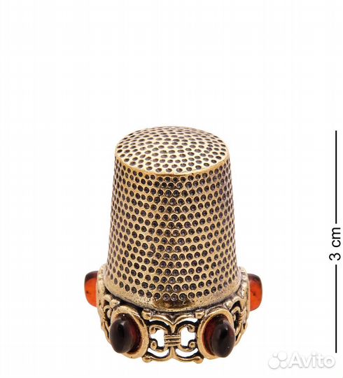 Наперсток Завиток (латунь, янтарь) A2180249