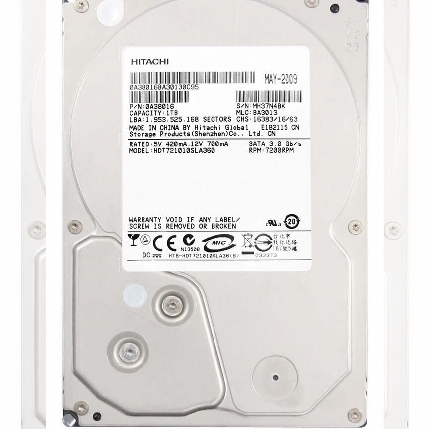 [HDT721010SLA360] Жесткий Диск Hitachi 1tb Sata3.5 Hdt721010sla360
