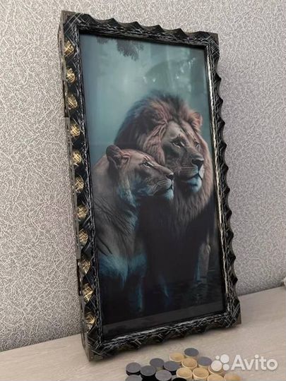 Нарды ручной работы со стеклянным покрытием