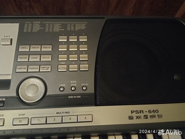 Синтезатор Yamaha PSR 640