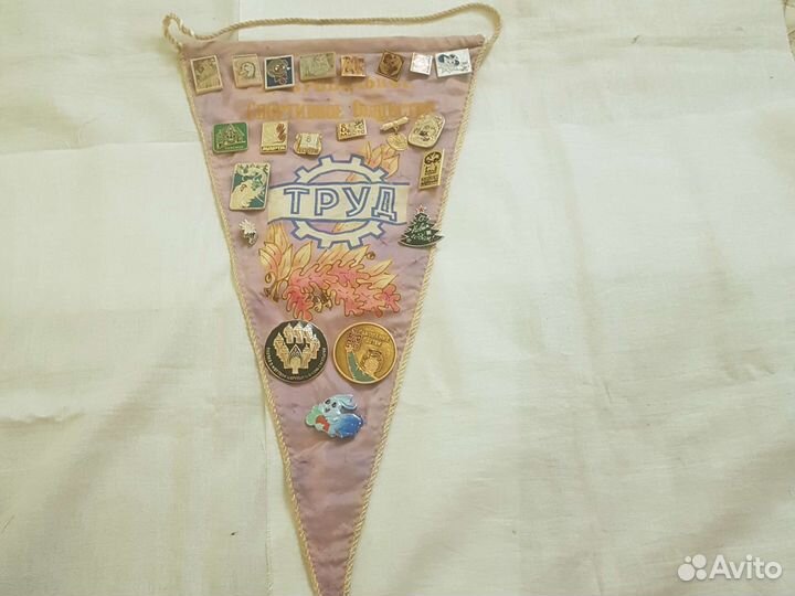 Значки детские СССР на вымпеле