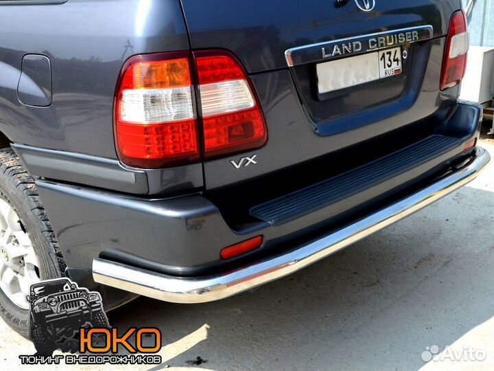 Защита заднего бампера TLC 100