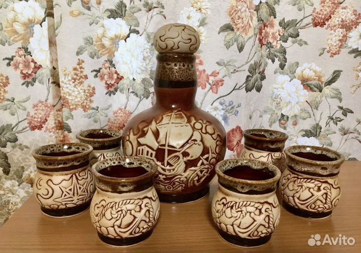 Графин и 6 стаканов, новый