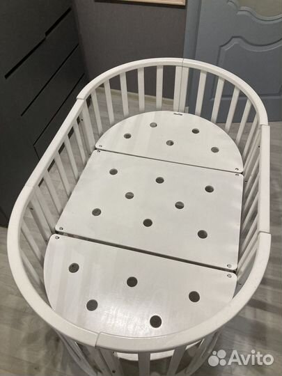 Детская кровать трансформер круглая (овал)