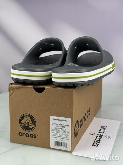 Мужские Тапки Crocs Grey Green