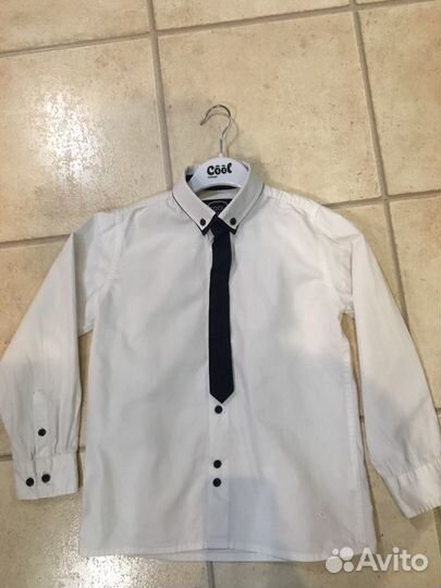 Рубашка белая CoolClub, 128 размер