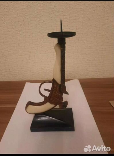 Подсвечник-пистолет СССР 1967г