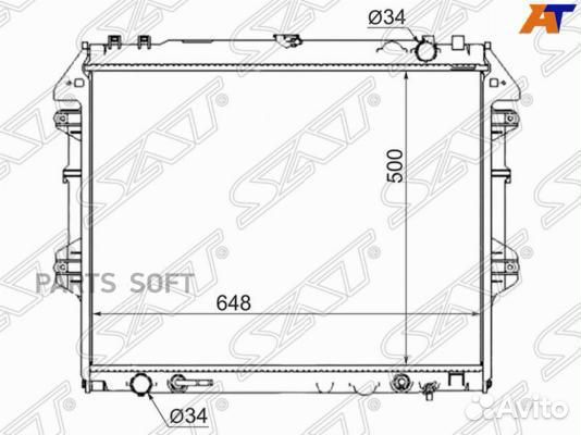 Радиатор охлаждения Тойота Хайлюкс 1TR/2TR 04- лев