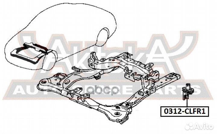 Подушка подрамника перед прав 0312clfr1 asva