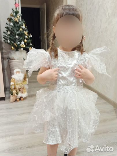 Платье снежинки для девочки 98 104