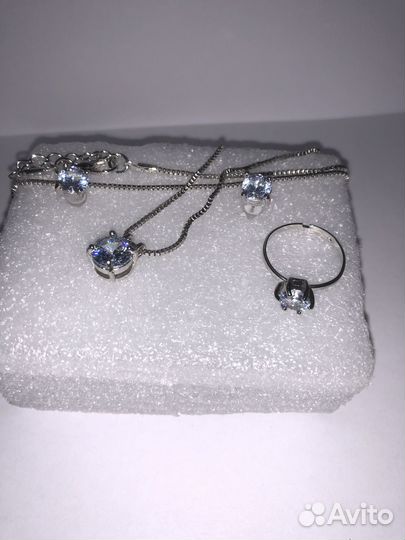 Комплект (подвеска, колечко, сережки)