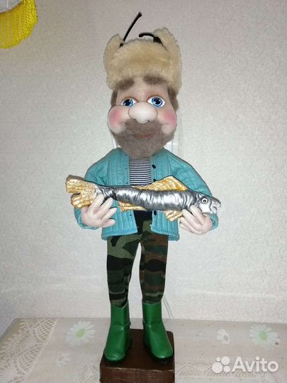 Новая интерьерная кукла Рыбак на подарок