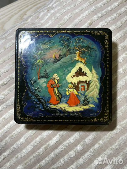 Лаковая миниатюра, Шкатулка п.Холуй, Палех роспись